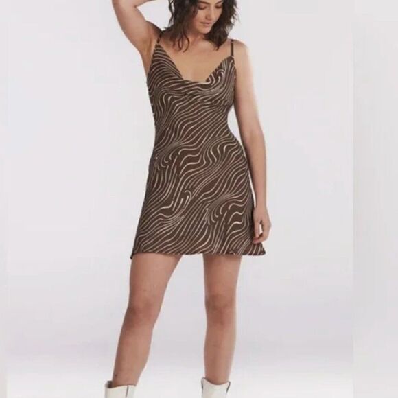 Charlie Holiday Retro Zebra lola mini slip dress size Medium (size 6) NWT - Picture 1 of 12